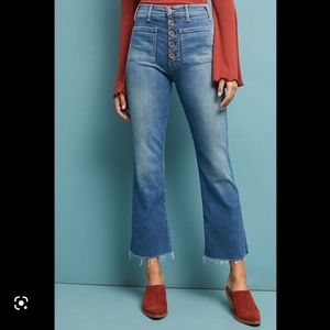 MOTHER the Hustler Patch Pocket Ankle Fray 28 Color Love For Sail High Rise